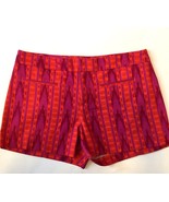 Gap Womens Shorts Sailor Pink Orange Red Canvas Print Flat Front Size 2 - £10.12 GBP
