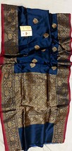 Pure Silk Mark Certified Saree, Handwoven Pure Silk Katan Saree - Elegant Tradit - £139.70 GBP