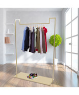 Standing Clothing Rack Gold Metal Garment Racks Hanger Clothes Display S... - $89.99