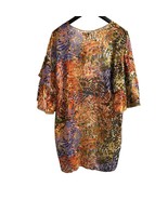 Democracy Kimono Womens M Floral Botanical Pint Tiered Ruffle Sleeve Lac... - $18.49