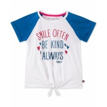 Tommy Hilfiger Big Girls Print Cotton Tie-Front T-Shirt, Size L/12/14 - £11.89 GBP