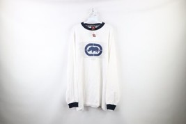 NOS Vintage 90s Ecko Mens Size 3XL Spell Out Baggy Fit Long Sleeve T-Shirt USA - £79.09 GBP