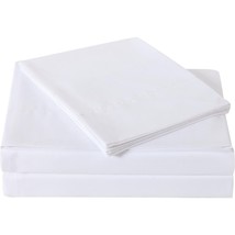 Salt Microfiber White Twin Sheet Set Truly Soft - £18.47 GBP