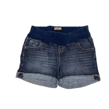 Paris Blues Maternity Womens Size Large Denim Jean Shorts Cuffed Hem 4 i... - $12.86