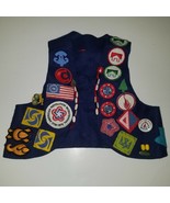 VTG Camp Fire Girls Blue Vest Patches Beads Pins Lot Badges Size A-Small... - £39.18 GBP