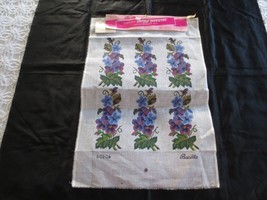 BUCILLA PANSY FLORAL DESIGN  Cotton NEEDLEPOINT CANVAS-15.5&quot; x 22.5&quot; - $21.78