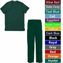 Men&#39;s Scrub Set Medical Nursing Uniform Set Top and Pants - £31.95 GBP