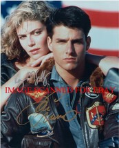Tom Cruise And Kelly Mcgillis Autographed 8x10 Rp Photo Top Gun Cast - £11.53 GBP