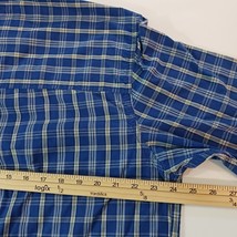 Chaps Men's Blue & Yellow Cotton Check Button-Down Collar Shirt Long Sleeve L image 13