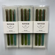 NOTED by Post it 3 Pack Felt Tip Pen Set 3 Green, Light Green, Light Blue 3 Pack - £11.50 GBP