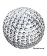 Vintage Paperweight Crystal Glass Golf Ball Shelf Desk Sitter Office Spo... - $17.79