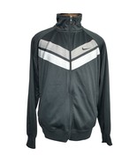 NIKE Athletic Dept Mens Sz XL Full Zip Black &amp; White Track Jacket Swoosh... - $39.59