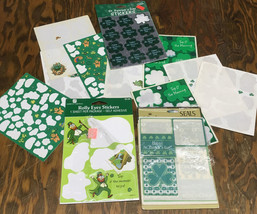 Vintage St. Patrick&#39;s day stickers and seals rolly eye stickers shamrock sticker - £15.78 GBP