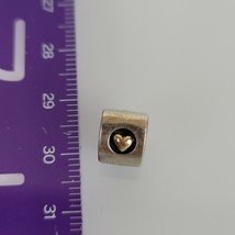 Pandora Heart Of Gold Triangles Two Tone Silver Love Charm 790305 14 kt 925 ALE - $39.60