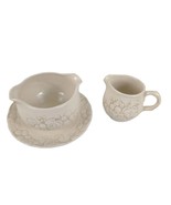Metlox Poppytrail Antique Grape Vernonware Gravy Boat &amp; Creamer Set c196... - $551.76 MXN