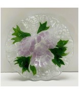 Vintage Sydenstricker Fused Art Glass 6 3/4&quot; Floral Pattern Bowl (1970s) - $507.85 MXN