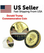 Keep America Great 2020 Donald Trump Commemorative Gold Coin American Pr... - £4.55 GBP