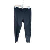 Womens Size M high waist black leggings Pullover Sport Athletic Mesh Panel - $8.90
