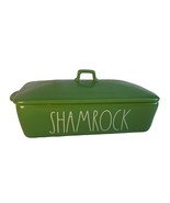 Rae Dunn Green Ceramic Shamrock Lid Serving Baking Dish - £37.65 GBP
