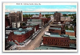 State Street View Looking North Erie Pennsylvania PA UNP WB Postcard N20 - £2.62 GBP