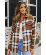 Phoebe Pocketed Buttoned Plaid Shirt Jacket - $39.99