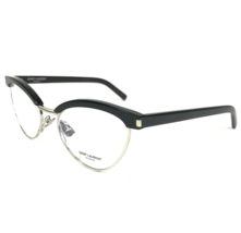 Saint Laurent Eyeglasses Frames SL218 002 Black Silver Cat Eye 53-18-145 - £81.33 GBP