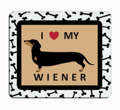 Dachshund, I love my wiener, dog beige computer, laptop,iPad,  mouse pad - £8.79 GBP