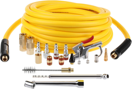 19 PCS Air Compressor Accessories Kit with 3/8 Inch X 25FT Hybrid 1/4 Inch Hose - £33.22 GBP