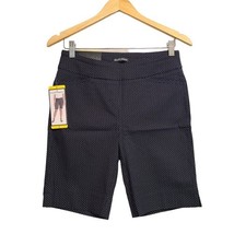 Hilary Radley Shorts Womens Small Black  Print Stretch Twill Pull On Com... - $12.87