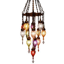 JK036 Turkish Ottoman Murano Glass Chandelier Lamp   - £1,502.78 GBP