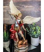 Large Baroque Saint Michael The Archangel Trampling On The Devil Statue - €47,63 EUR