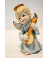 Girl Angel w/ Halo Playing Mandolin Christmas Angels Lefton China Classi... - £9.74 GBP