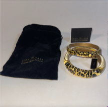 Vintage Joan Rivers Bracelet Leopard Lucite Classic Collection Bangle Set Lot - $34.99