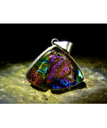 PEACOCK ANGEL BLUE DEMON KING of the WORLD Art Glass Pendant izida haunted - $603.10 CAD