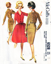 Misses&#39; DRESSES Vintage 1962 McCall&#39;s Pattern 6528 Size 12 - £9.43 GBP