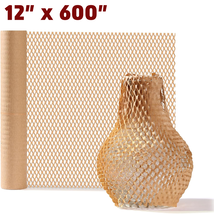 Honeycomb Packing Paper Roll Wrap Moving Shipping Art Gift Packing Brown... - $10.43