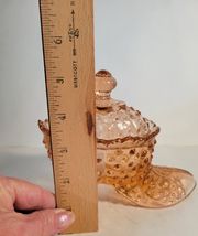 Hobnail Pink Boot/Shoe Candy Dish with Lid image 9