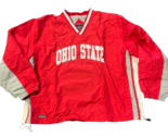 Holloway Mens Red Ohio State V Neck Drawstring Pullover Windbreaker Jack... - $19.77