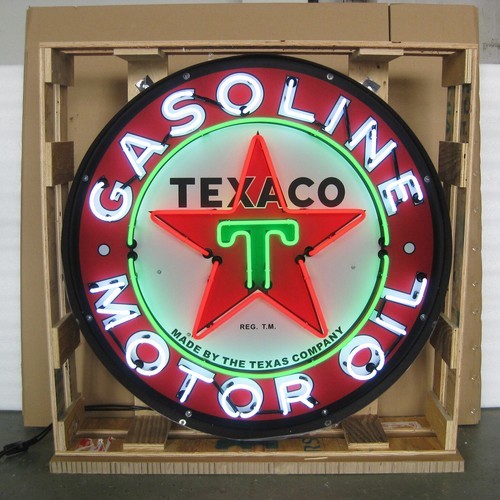 Texaco Gasoline Motor Oil Classic 36 Inches Neon Sign Neonetics 9TXOIL
