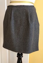 J.CREW Gray Wool Blend Lined Mini Skirt w/ Pockets (6) - $19.98 CAD