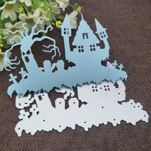 Halloween Haunted House Tree Cemetery Metal Cutting Dies Scrapbook Craft Card - $11.45