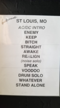 GODSMACK - ORIGINAL NOT A COPY POINTFEST ST. LOUIS CONCERT USED SETLIST - $1,410.62 MXN