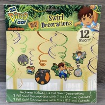 Nickelodeon Go Diego Go Swirl Hanging Birthday Party Decorations 12 Pieces - £17.35 GBP