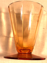 Vintage Amber 3 Inch Footed Tumbler Depression Glass Mint - $9.99