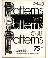 Vintage 70&#39;s Blue Ribbon Patterns Quilting Pattern booklet Volume 3 p-145 - $7.69