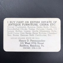 Henry D. Pennypacker Business Card Reading Pennsylvania - $18.95