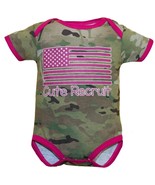 Cute Recruit Baby Girl&#39;s Multicam Camo &amp; Pink Bodysuit: Military-Inspire... - £23.52 GBP