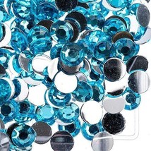 John Bead Acrylic Round Flat Back Rhinestones 8mm ss39 Aqua 1000pcsBag - $24.25