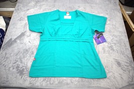 Dickies Shirt Womens L Aqua Classic Fit Modern Style Medical Uniform Top - £18.16 GBP