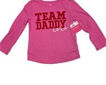 Toddler Long Sleeve Team Daddy T-shirt Valentine&#39;s Day Pink 4T - £6.22 GBP
